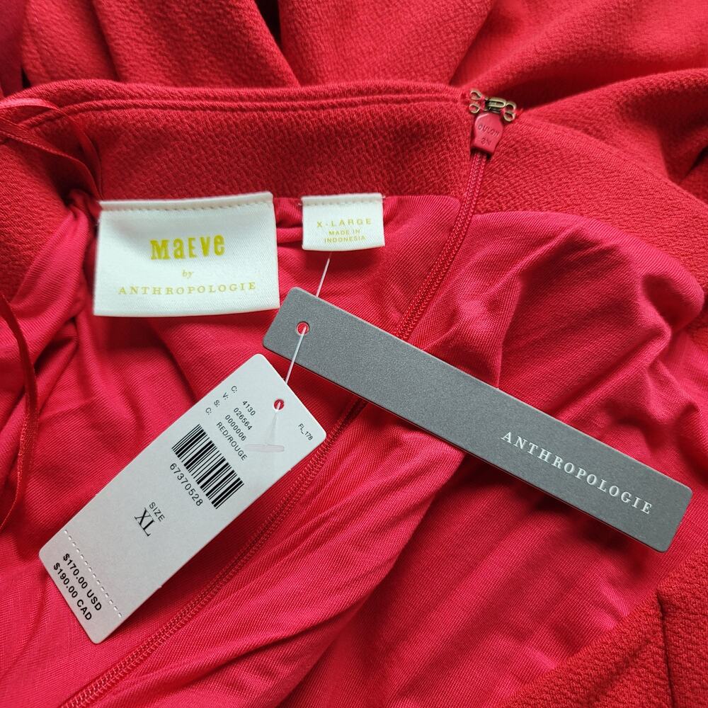 Anthropologie x Maeve Open-Back Breezy Knit High Slit Maxi Dress Size XL, NWT - Picture 9 of 13